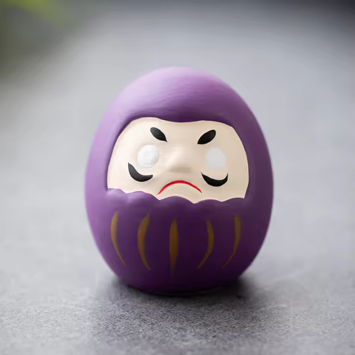 Muñeca De Cerámica Japonesa Daruma Ornamento De Suerte Y Fortuna Decoración De Hogar Miniatura Accesorios Regalos - 1