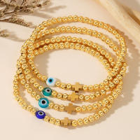 Pulsera De Bohemia Para Mujer Con Piedra Hematita Curativa Y Cruz De Moda Plata De 18K Con Pulsera Antojada Colgante Geométrico - details 2