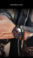 Reloj De Pulsera Para Hombre GLENAW Lujo Diseño De Esqueleto Resistente Al Agua Con Correa De Cuero Acero Inoxidable Movimiento Automático Reloj Hombre - details 7