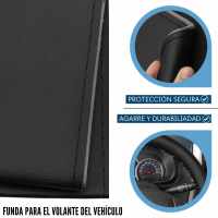 Banner - Funda para volante lisa con Agujas e hilo negro