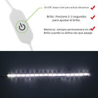 Cinta LED De 5V USB Para Máquina De Coser Luz Fría Flexible De 30cm Luz Neón Industrial Luz Táctil De LED Incluye Batería - details 6