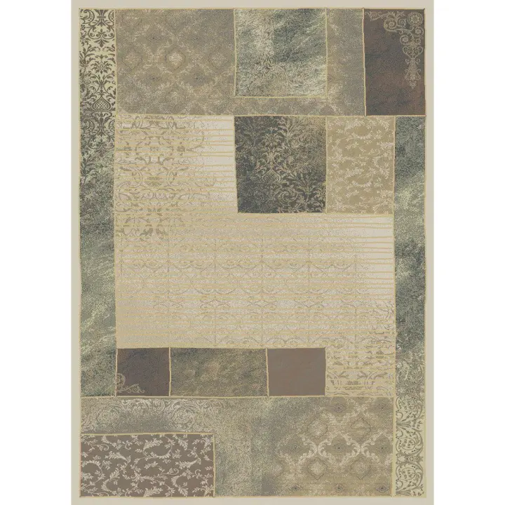ALFOMBRAS CONFORT . Alfombra Calidad Konya Mod 141C3440 Beig 100% Viscosa, Lavable en Lavadora,Antideslizante - 1