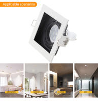 Lámpara LED De Bajo Techo Para Bombillas GU10 Marco De Montaje Foco De Iluminación Revestimiento Metálico Blanco Y Negro Para Dormitorio Y Cocina - details 3