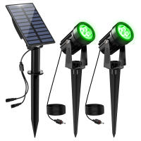 Lámpara Solar LED Verde Super Brillante Para Exterior Impermeable IP65 Luz De Jardín Solar Con Sensor De Movimiento Control Remoto Incluido - details 1