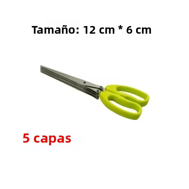 Tijeras De Cocina Multifuncionales De Acero Inoxidable Con 3/5 Capas Para Hierbas Herramientas Para Verduras Y Frutas - 1