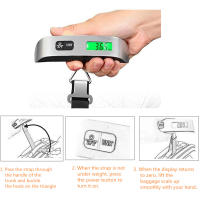 Báscula Portátil Digital LCD 110lb/50kg Escala Electrónica Para Maletas Viaje Pesaje De Bagaje Y Bolsas Precisión 0.01g Sin Batería Incluida - details 1