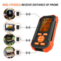 Termómetro De Carne Inalámbrico Digital Con Dos Probes Rango De 328 FT Para Barbacoa Horno Asador Cocina Herramienta De Medición Metal - details 13