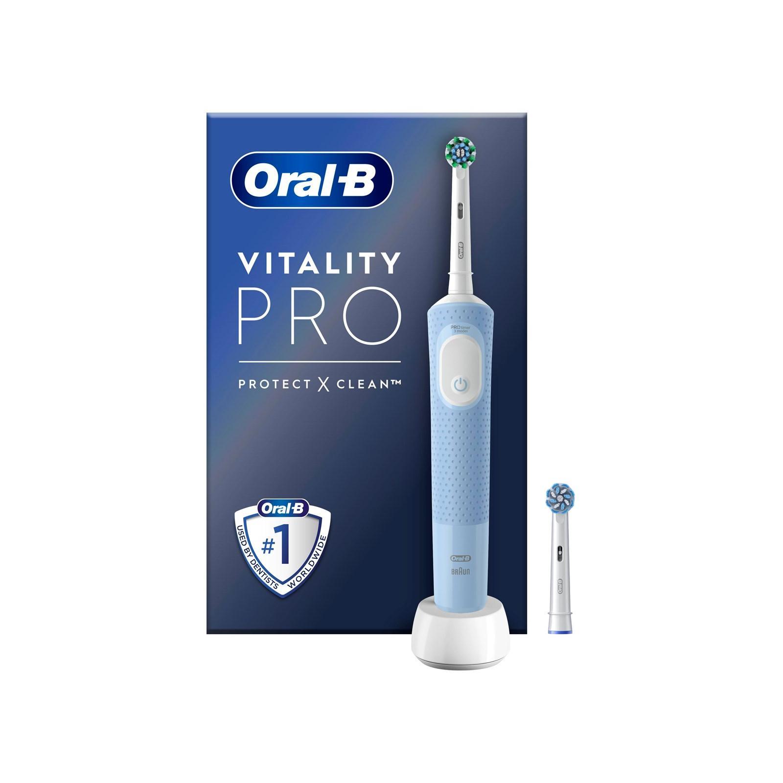 Oral-B Vitality Pro Cepillo de Dientes Eléctrico, 2 Cabezales incluidos, Producto Europeo con Garantía Oficial.