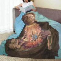 Manta Suave Jesus-Obi Para Viajes Cubierta De Silla Y Cama Estilo Moderno Adecuada Para Otoño Primavera Antipelusa Portátil - details 6