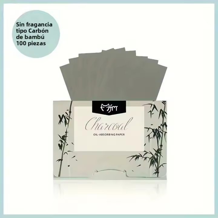 Papel Absorbente De Aceite Portátil 100pc Para Piel Grasa Con Fragancia Fresca Papel Absorbente Facial Para Sudoración Excesiva - 1