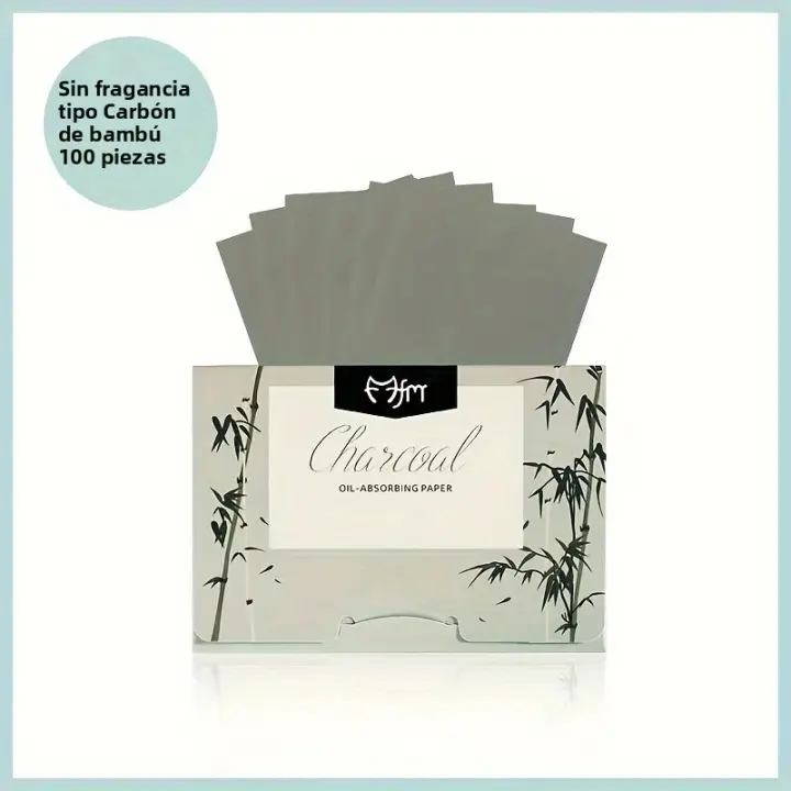 Papel Absorbente De Aceite Portátil 100pc Para Piel Grasa Con Fragancia Fresca Papel Absorbente Facial Para Sudoración Excesiva - 1