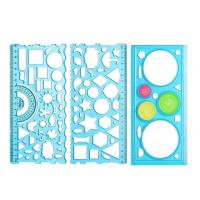 Juego deStencil De Dibujo Geométrico Para Niños Herramienta Creativa De Arte Y Manualidades Con Plantillas De Flores Variadas - details 1