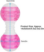 Perro Molar Juguete, Durable Juguete Mida Resistente Pet Molar Limpieza Dientes Juguetes Barbell Forma Mascotas Suministros para Varios Tipos de Perros (Rosa) - details 0