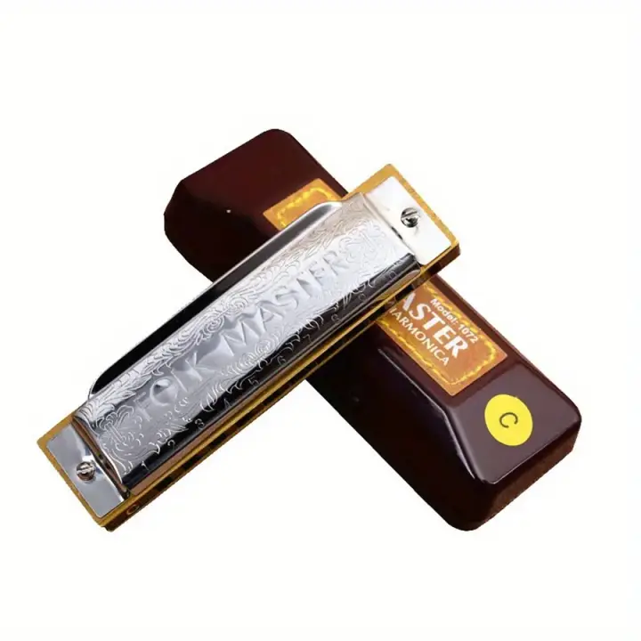Harmonica De 10 Agujeros Para Principiantes Nivel Inicial Juguete Para Adultos Música De Fiesta Club Performance Instrumentos Musicales Material De Acero Inoxidable Y Cobre Fosforizado - 1