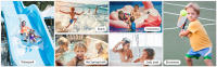 MULTIHOGAR- Toalla de Playa Infantil con Capucha Toalla de Baño Poncho Toalla Poncho Surf para  Niños de 2 a 8 años - details 0