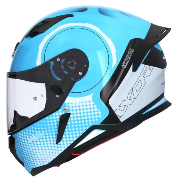 AXOR Helmets Casco Integral Modelo Hunter Spear Azul Totalmente Homologado - 1