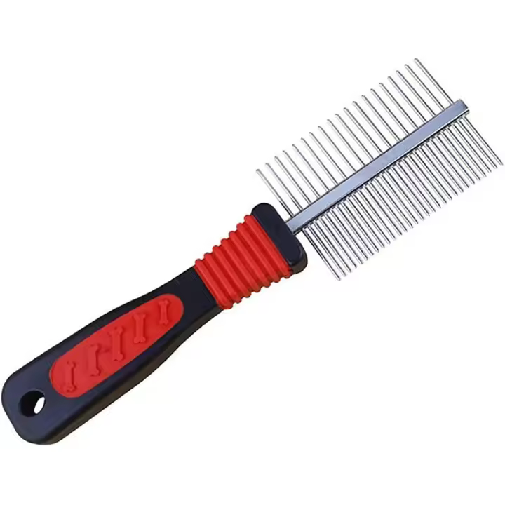 ®Herramienta para quitar el pelo Suelo y cuidado de mascotas, para el cuidado de perros y Gatos Peine, herramienta rectoradora, RAKE de pelo de doble cara, 17x6 cm - 1