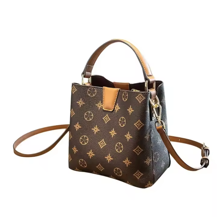 Bolso De Mano Redondo Para Mujer IVK 15x20cm Bolso De Hombre Cruzado Viaje Tote De Cuero sintético Microfiber With Lining De Poliester - 1