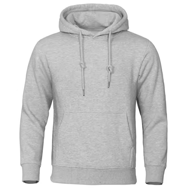 Sudadera De Fleece Para Hombre Otoño Invierno Color Sólido Casual Deportiva Estilo Callejero Abrigo Cálido Con Capucha Moda Escolar MOV - 1