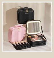 Estuche De Maquillaje Con Espejo LED Y 3 Ajustes De Color Estuche De Viaje Con Divisores Ajustables Tamaño Compacto Material PU - details 14
