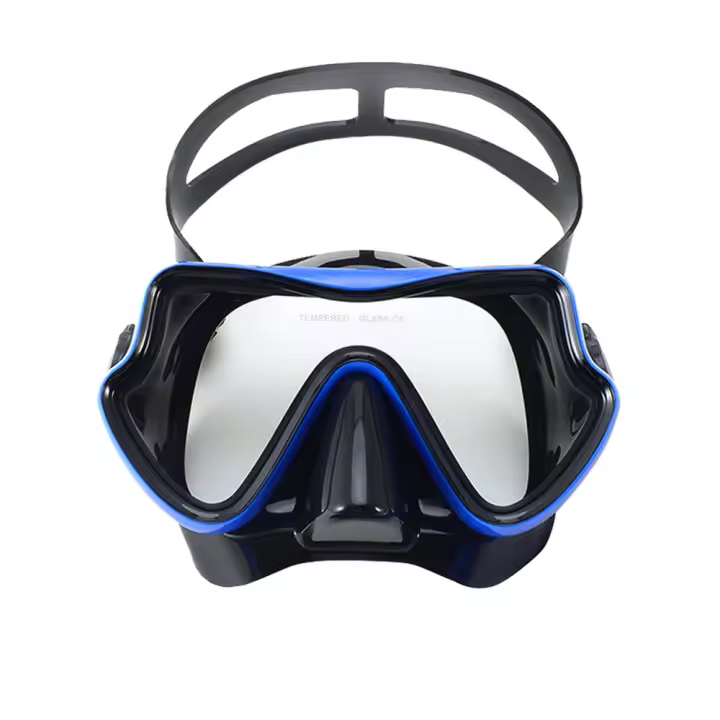 Máscara De Natación Silicona Para Adultos Y Adolescentes Con Pantalla De Vidrio Templado HD Antiniebla Cubierta De Nariz Para Snorkel Y Escuba - 1