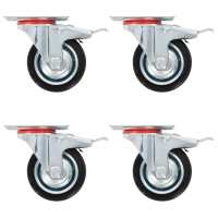 vidaXL Ruedas Giratorias con Frenos Dobles con Diámetro de 75mm Materiales Cantidad 4 unidades,  8 unidades,  12 unidades y mas - details 2