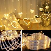 Luces De LED En Forma De Corazón Para Decoración De Habitaciones Boda Y Fiesta Operadas Por Pilas Guirnalda Fairy Para Valentine's Day - details 4