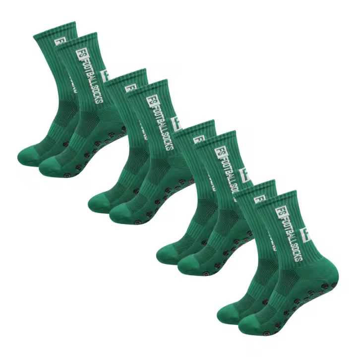 4 pares de calcetines de fútbol calcetines de agarre deportivo calcetines de baloncesto antideslizantes calcetines de fútbol de algodón antideslizantes de goma - 1