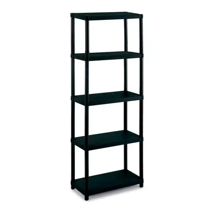 ORION91 Estantería Plástico PP 5 Baldas Negro Polipropileno (171x61x31 cm) Garaje Cocina Trastero Oficina - SpazioLuzio - 1