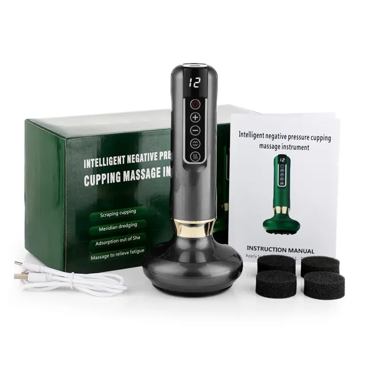 Masaje De Cintura Eléctrica Con 12 Velocidades Y Copas De Ventosa Para Terapia Anticelulitis Y Quemagrasa Guasha De Masaje Corporal - 1