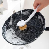 Cepillo De Limpieza Para Cocina Duradero Con Mango Largo Hecho De Hemp Natural Y Plástico Uso Doméstico Y En La Cocina - details 1