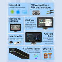 Reproductor MP5 De 7 Pulgadas Para Coche Con Llamada BT Hands-Free Radio FM Soporte Carplay Android Auto Enlace De Teléfono Y Ayuda Para Retroiluminado Dual USB - details 2
