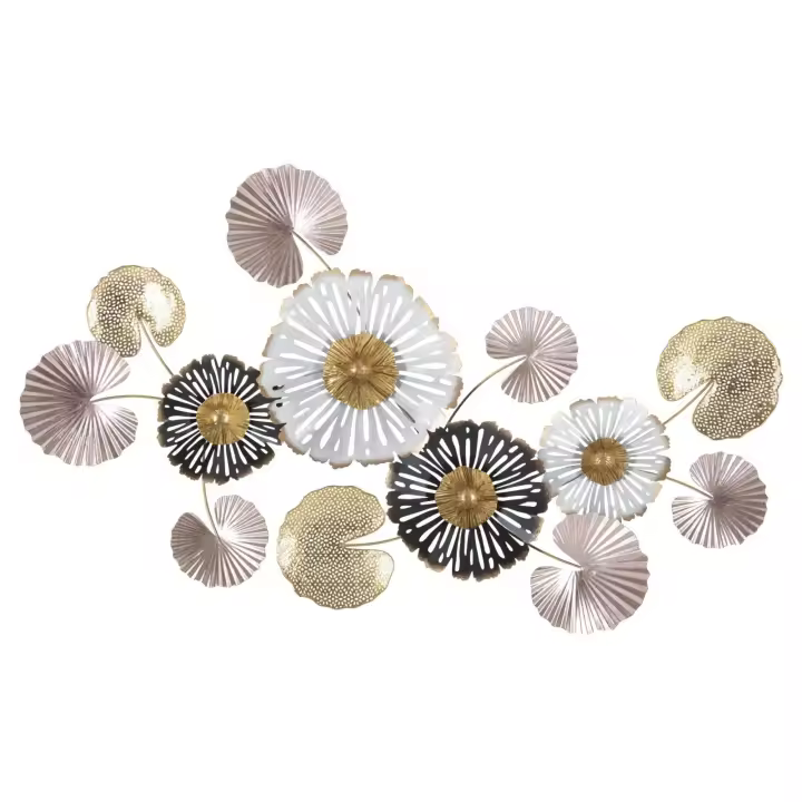 Decoración en Metal 3D Flores 26, Metal, Multicolor, 106x6x60,5 cm - 1