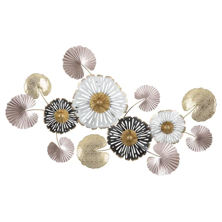 Decoración en Metal 3D Flores 26, Metal, Multicolor, 106x6x60,5 cm - 1