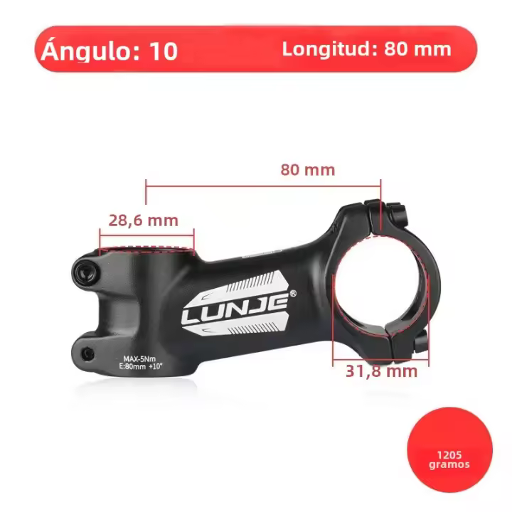 Tubo De Bicicleta Ultraligero De Aluminio Aleación 17 Grados MTB Carretera 31.8mm 60/70/80/90/100/110 Piezas Para Bicicleta De Montaña MTB - 1