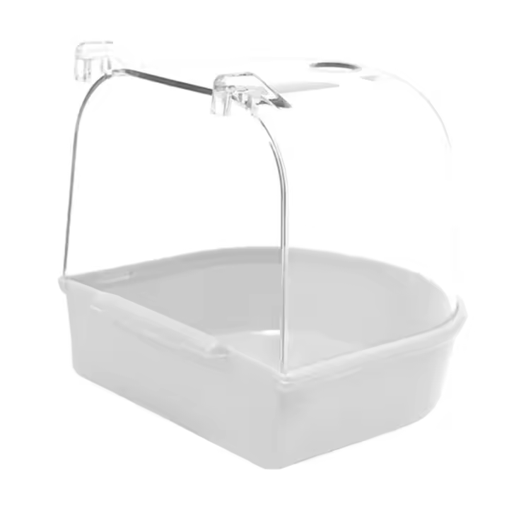 Baño De Pájaro Colgante Para Periquito Pequeño Y Mediano Tanque De Agua Para Loros Cacatúa Y Finches Accesorio De Jaula - 1