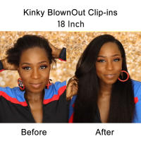 Extensiones De Cabello Humano Clip in Remy Textura Recta Pelo Brazileño 8 Piezas Pack Para Mujeres Negras Tejido Completo - details 2