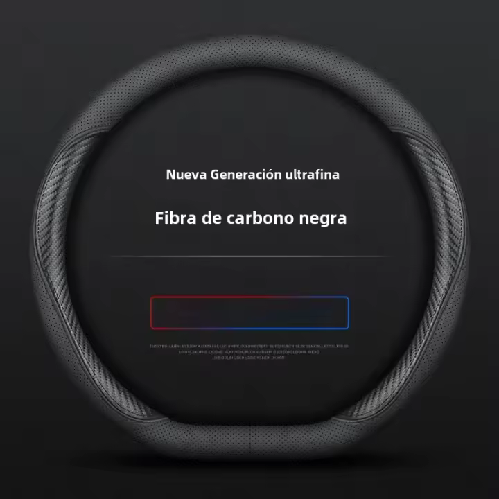 Cubierta De Volante De Coche En Cuero Genuino Ultrafina Y Transpirable Protector Antideslizante Para Todas Las Estaciones - 1