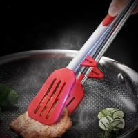 Pinza De Silicona Para Cocina Resistente a Altas Temperaturas Roja Con Soporte De 9 Pulgadas Antideslizante Para Barbacoa - details 1