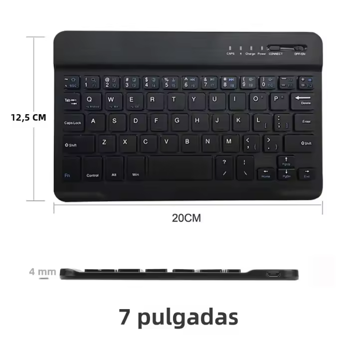 Teclado Bluetooth Con Touchpad Para Tablet Android iPad PC Samsung Tab Teclado Inalámbrico Para Computadora Y Tablet Con Soporte Al Pulgar - 1
