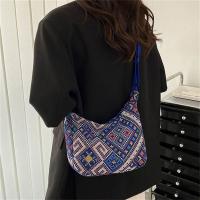 Bolso De Hombro Para Mujer Estilo Bohemio Sencillo Con Cierre De Cremallera En Lona De Algodón Pequeño Tote Bolso De Playa Tejido 2023 - details 2