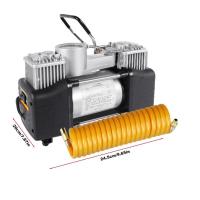 Compresor de Aire Eléctrico 12V 150PSI Doble Cilindro, Inflador Automático con Manómetro, Portátil Metal Resistente para Coche/Moto/SUV Neumáticos - details 7