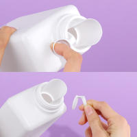 Botella De Detergente De Lavandería En Blanco 500ml Con Manija Vertical Grooved Vaciable Para Agua Jabón Detergente Líquido - details 3