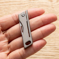 Navaja Plegable De Titanio EDC Mini Navaja De Bolsillo Delgada Para Mujeres Navaja De Frutas Material De Hoja Inoxidable - details 4