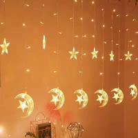 Curtain Garland LED De Estrella Y Luna Para Decoración De Eid Mubarak Y Ramadan 2025 Luz De Cadena Para Eventos Musulmanes Y Fiesta En Casa - details 17
