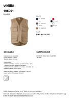 VELILLA 105901 Chaleco multibolsillos unisex para el profesional - details 0