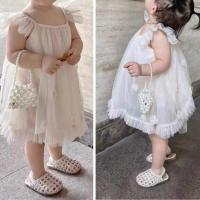 Sandalias De Piel Para Niñas Con Cordones Retro Princesa Suela Suave Transpirable Verano Cuero Suave TPR Cierre Elástico - details 8