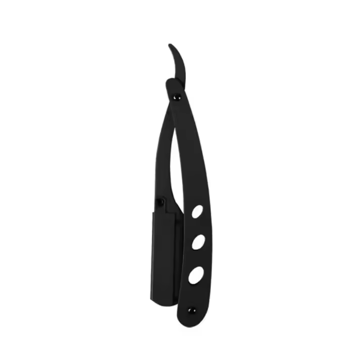 Cuchillo De Afeitar Manual De Acero Inoxidable Para Peluqueros Soporte De Cuchillo De Afeitar Para Afeitar La Cara Y Cortar El Cabello Herramienta De Peluquería Para Hombres - 1