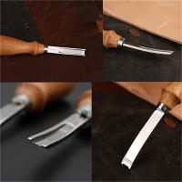 Cuchillo De Biseleado De Cuero Práctico Herramienta De Corte Para Manualidades Con Mango De Madera A4mm A6mm A8mm A10mm - details 11