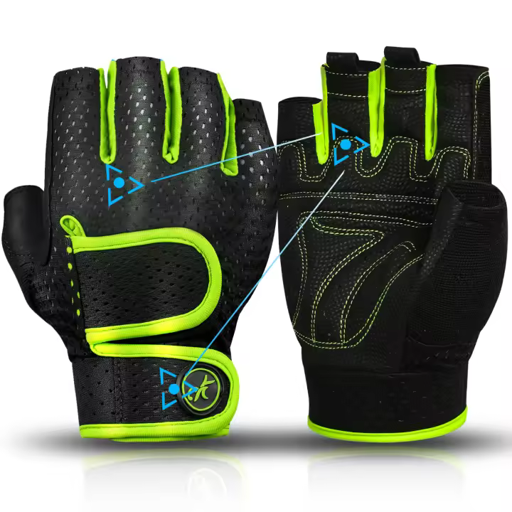 Guantes De Gimnasio MOREOK Antideslizantes Con Almohadillas De 3MM Para Levantamiento De Pesas Y Ejercicios De Kettlebell Para Hombres - 1